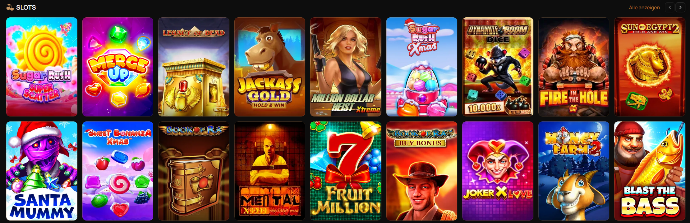 Online Slots – das Herzstück